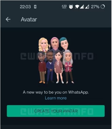 WhatsApp: incoming meta-themed avatars?
